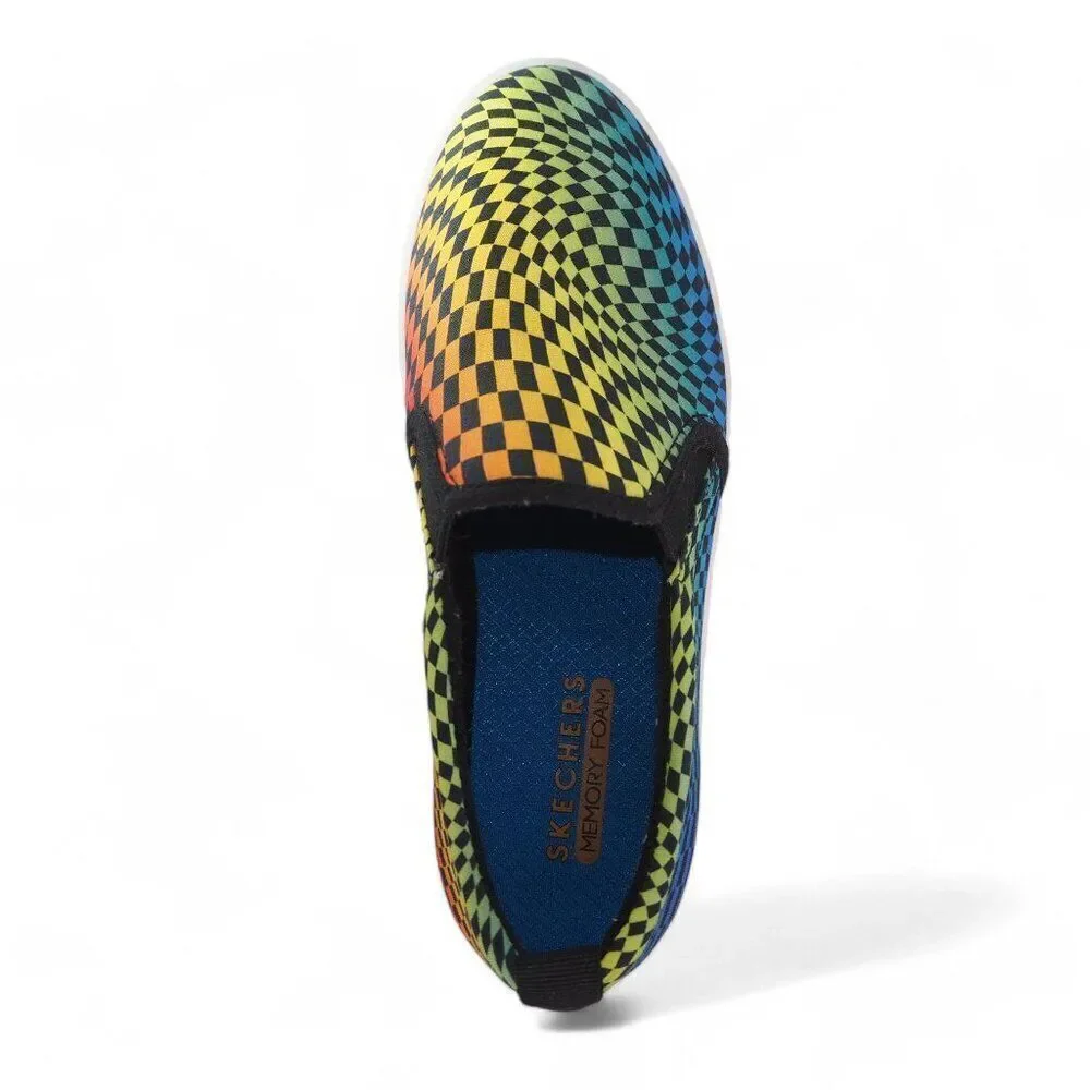 Skechers Poppy Psychedelic Steps Slip-on Sneakers Multicolor 155091 Women's 7‎